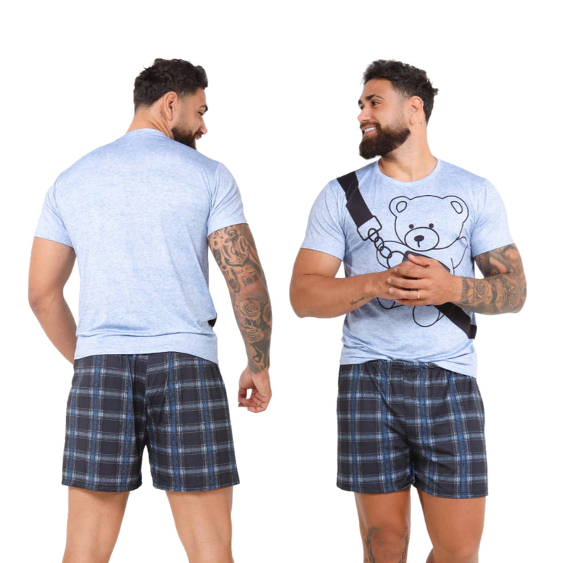 Pijama Masculino Curto Divertido