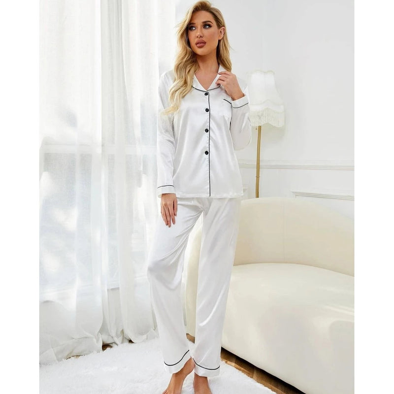 Pijama feminino Americano de Seda com Elastano